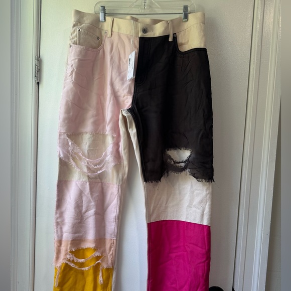 Helmut Lang Low Rise Straight Jeans Cream Muti Jeans - Picture 8 of 16